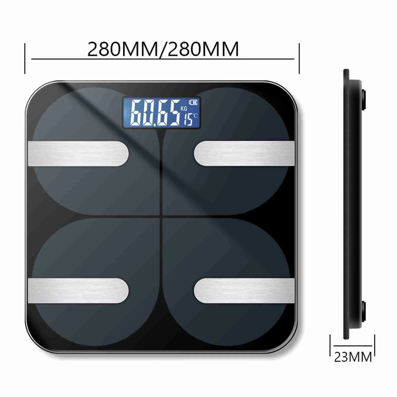 BL-8001 Smart Water And Fat Digital Electronic Blue tooth Bathroom Body Fat Personal Scale With App