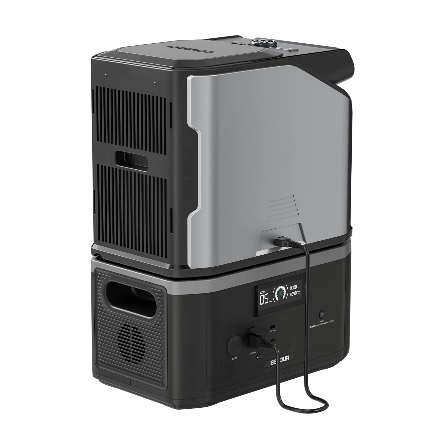 EENOUR PA600Portable Air Conditioners 6000 BTU with Black 2048Wh Battery Black