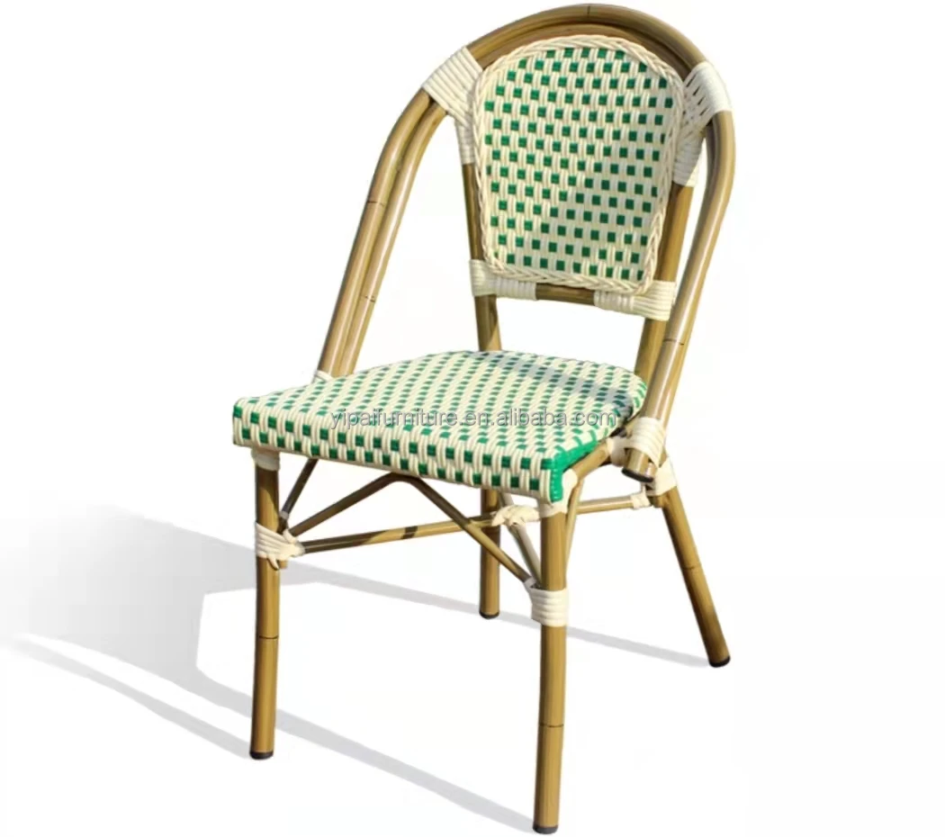 Устойчивые уличные Ротанговые французские стулья для бистро бамбуковые мебельные продажи