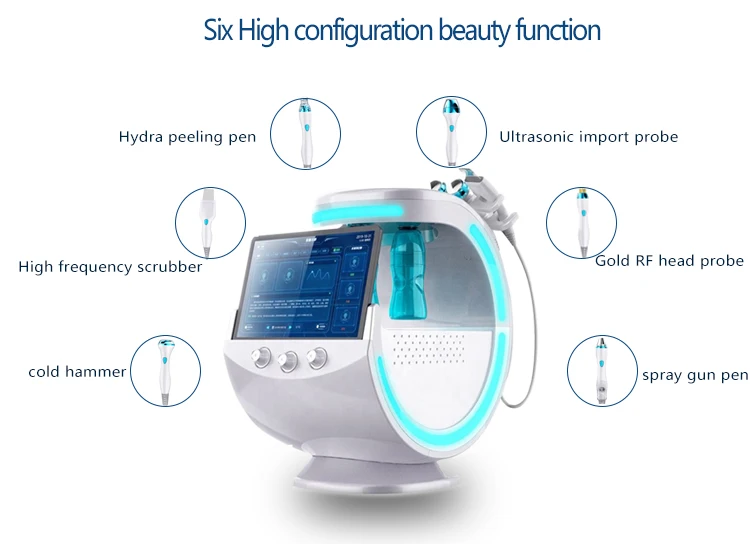 7 In 1 Microdermabrasion Machine Smart Ice Blue Hydra Dermabrasion Peeling Machine