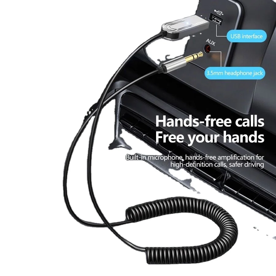 EARLDOM Usb Bt5.0 Receiver Transmitter 3.5mm Aux Car Stereo Music Audio Fm Transmitter Tv Bluetooth Transmitter Receiver