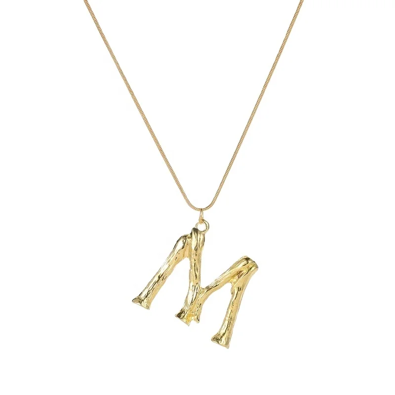 wholesale pendant cheap personalized simple r gold 26 letter necklace