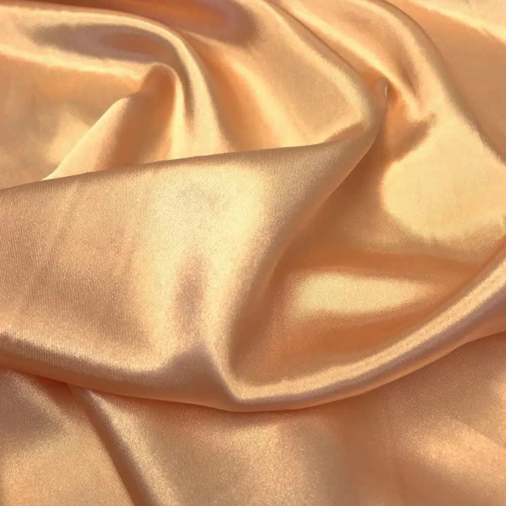 Wholesale Custom Multi-color Comfortable Soft Smooth Silk Crepe Fabric 100% Polyester Satin Fabric for dress