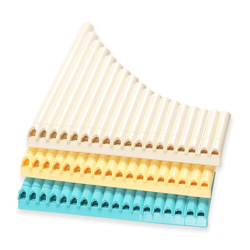 Pan Flute 18 Pipes Pan Pipe Instrument C Key Eco-friendly ABS Resin Panpipes Music Instrument For Beginners Learning Teaching