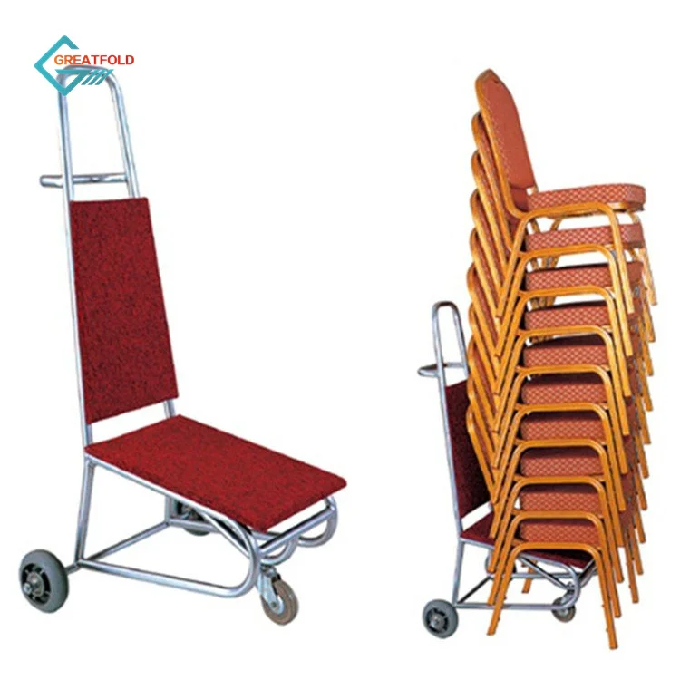 Portable Convenient Chair Dolly Trolley with Wheels for Banquet Hotel Large Activity Events