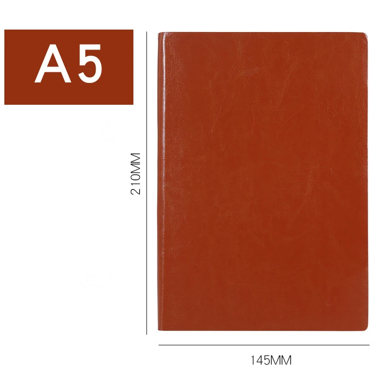 Manufacturer custom size PU leather cover notebook custom logo business A5 notepad book