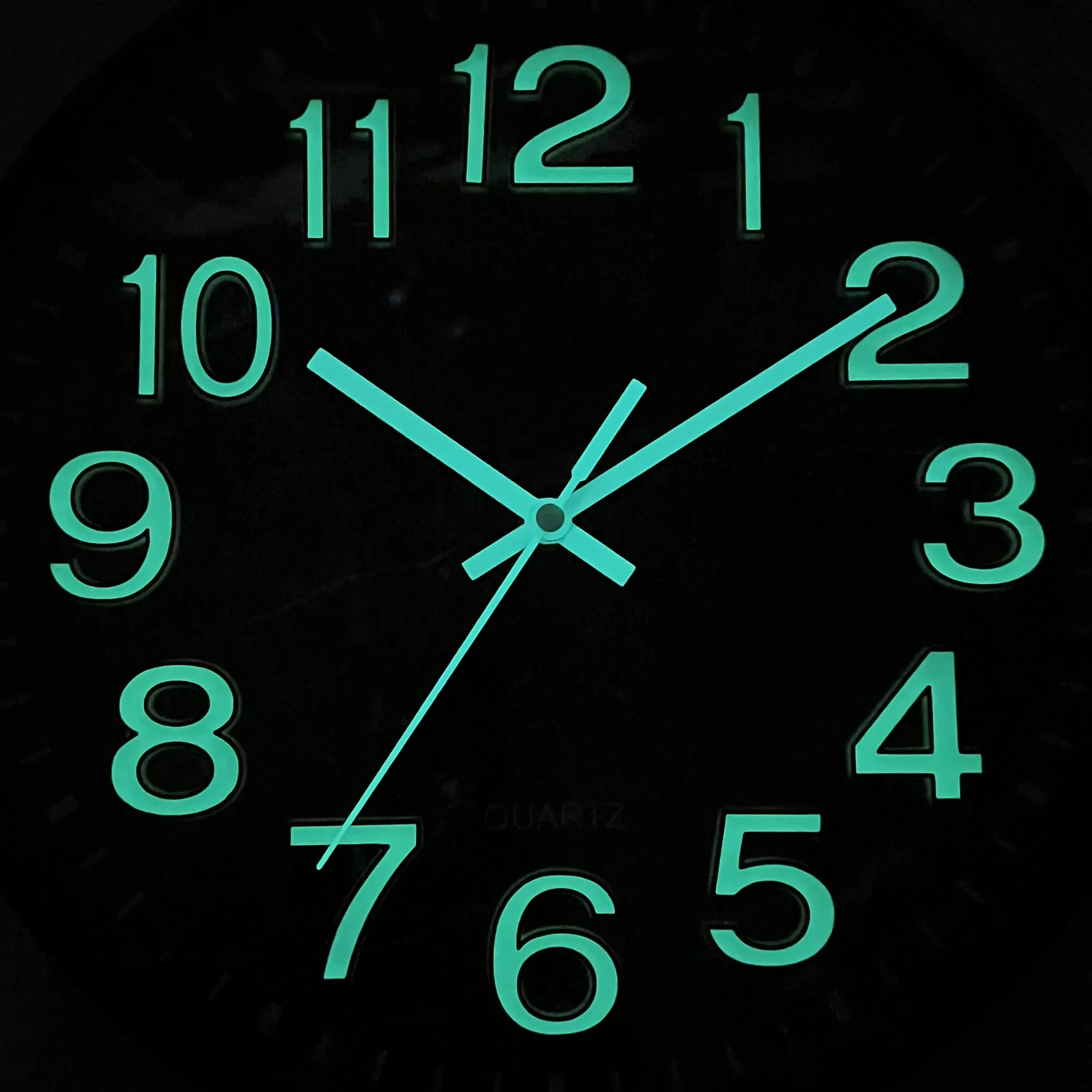 12 inch full luminous pointer 3D luminous digital wall clock creative marble face world time wall clock