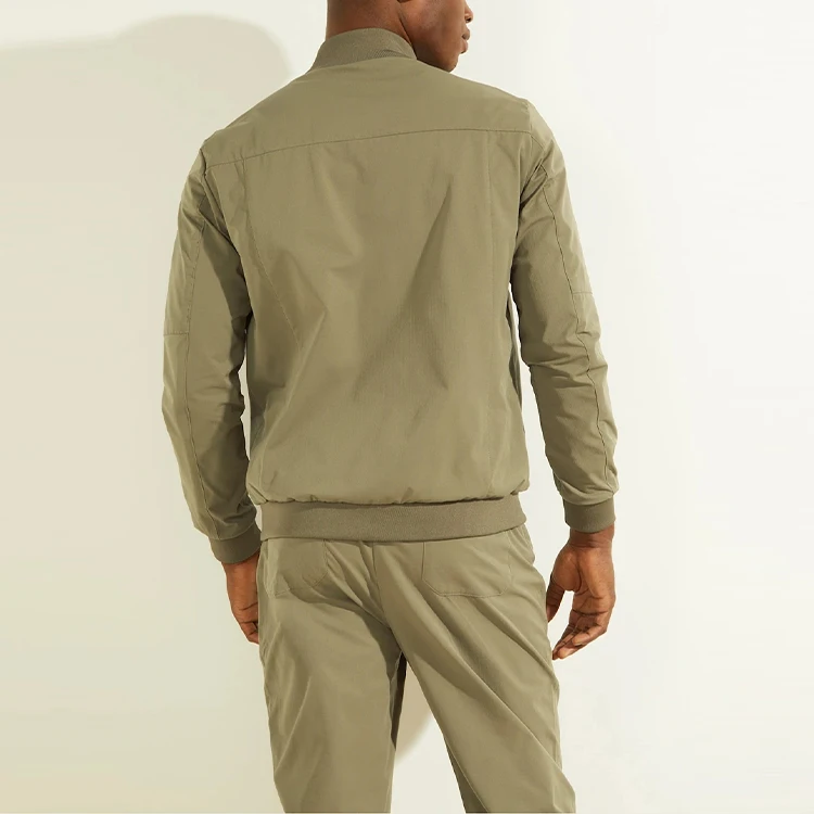 wholesale men sweatsuit nylon jogger tracksuit custom logo fitness windbreaker sportswear private label suits set training wear