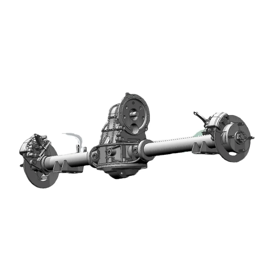 Complete Drum Brake With Differential Gearbox Motor Electric Axle For Electric Vehicle