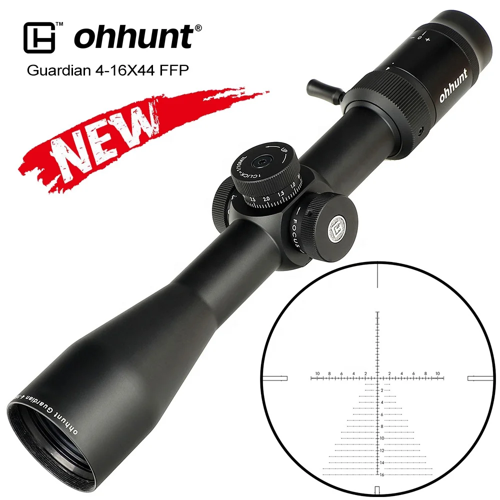 ohhunt New Upgraded Guardian 4 16x44 FFP First Focal Plane 1/10 MIL Glass Etched Reticle Lock Reset Hunting Scope Riflescope (1600318344682)