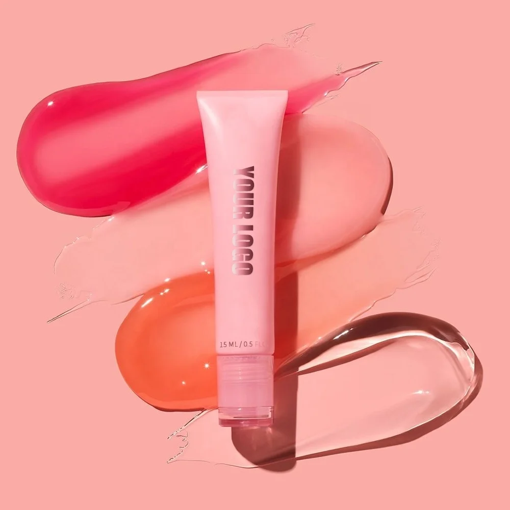 New Arrival 2-in-1 Non-sticky Lip Care and Lipgloss Juicy Mirror-shine Finish Makeup Lip Gloss Balm Soft Tubes Balm Lip Gloss