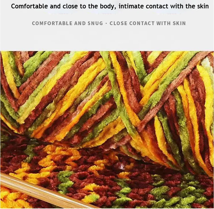 Maikwin 100%polyester chenille yarn soft polyester velvet chenille chunky yarn for knitting weaving clothes