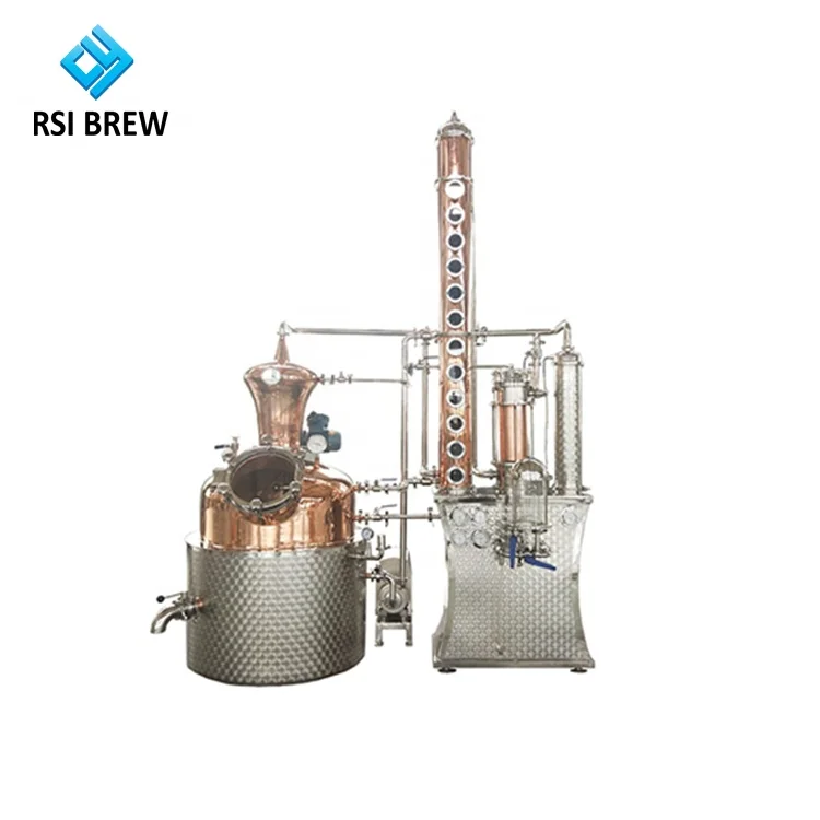 beer brewing equipment Copper pot still distillation boiler alcohol distillation equipment alcohol home distiller