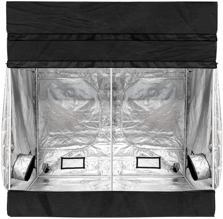 Custom Rectangle 1680D Mylar Outdoor Full Complete Kit Garden Greenhouse 8X8 Ft Adjustable Height Plant Growing Tent