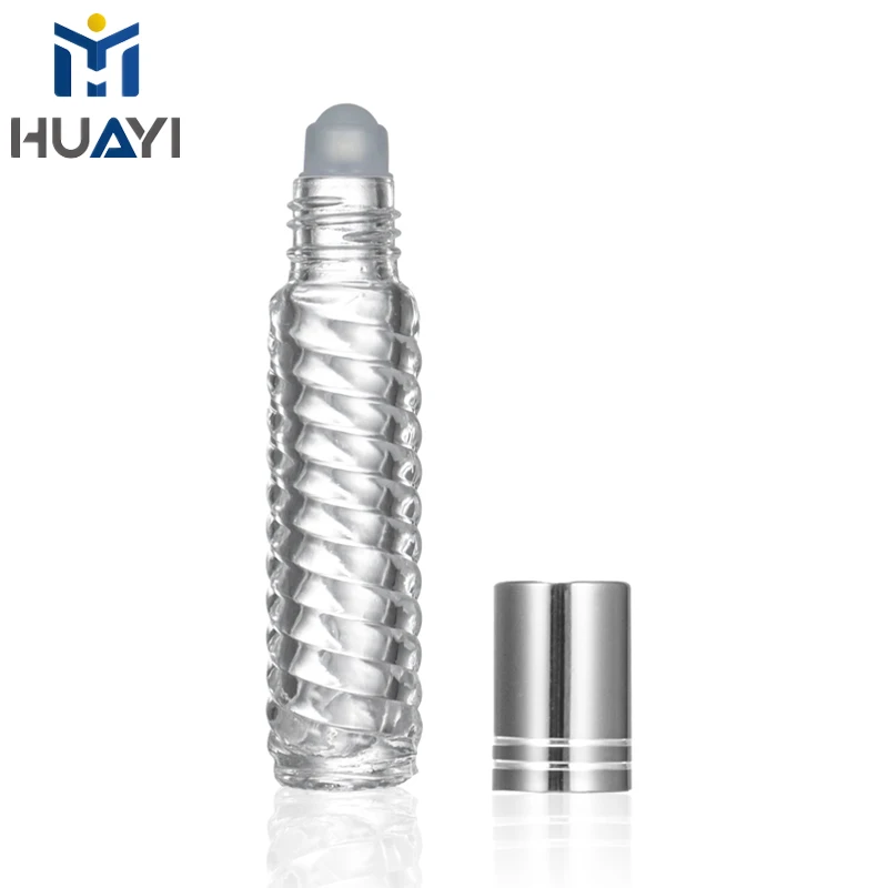 Essential oil perfume roller bottle clear 3.5ml glass roll on bottle with cap