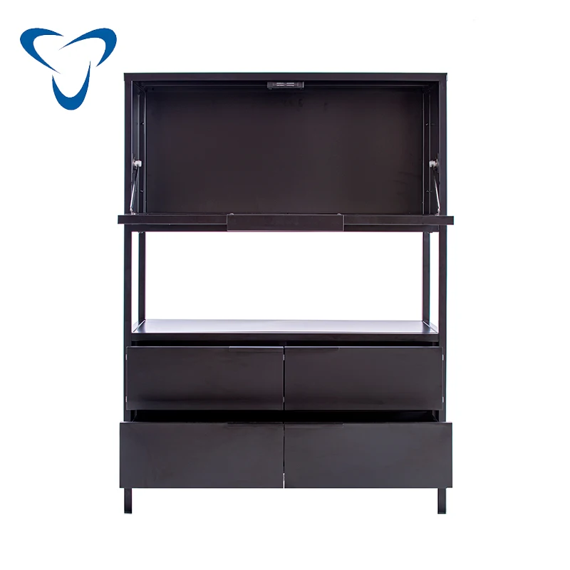 Adjustable Multi-Level Boltless Steel Storage Racks Industry Metal Shelf with Cabinet Use