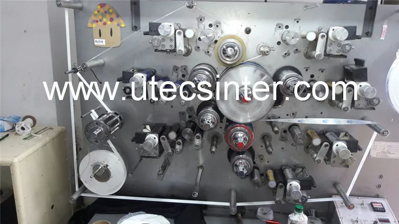 UGS1004 4 Color Automatic Rotary Fabric Trademark Ribbon Printing Machine, Textile cotton webbing Letter Press Offset Printer