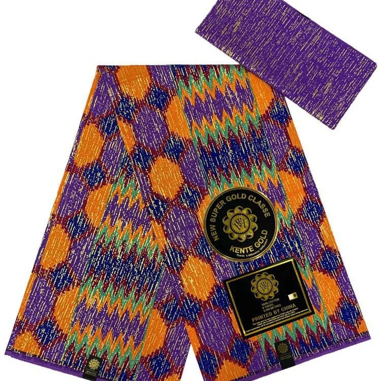 2024 African Prints Wax Fabric Wedding Dress Crafts 100% cotton fabric 4+2 yards