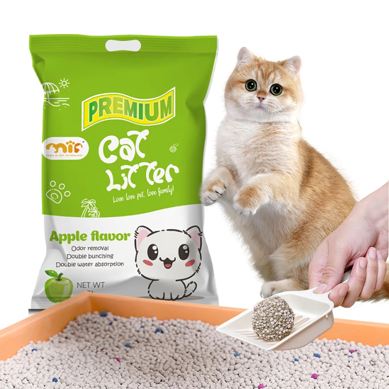 Limited Time Discount Custom Dust Free Ball Shape Sodium Clumping Kitty Sand Bentonite Cat Litter