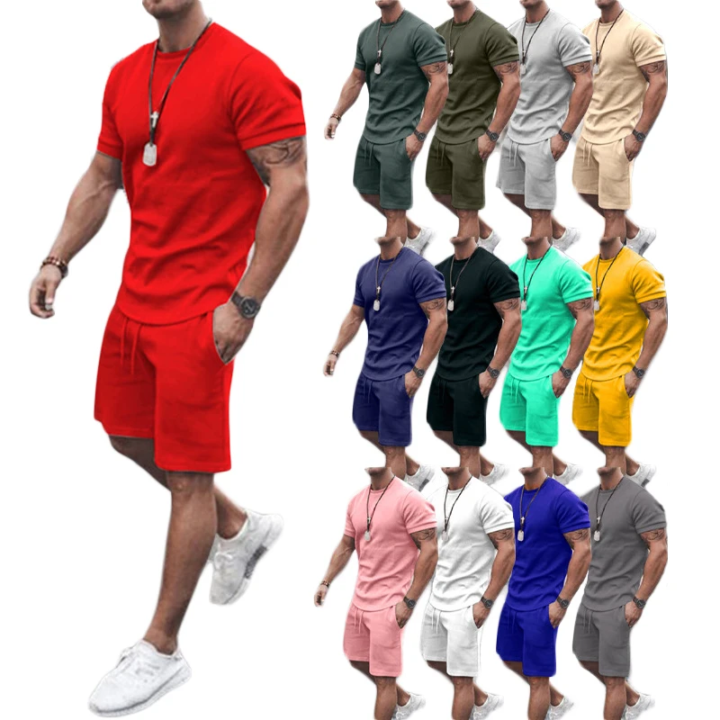 Custom tracksuit short sets mens plain running designer unisex sweatsuit jogging polyester sportswear