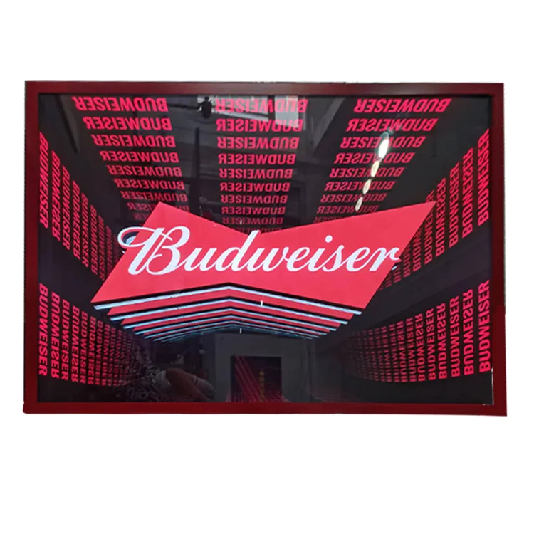 2023 Customized 3d Flexible Led Neon Infinity Magic Mirror Wall Multilayer Mirror