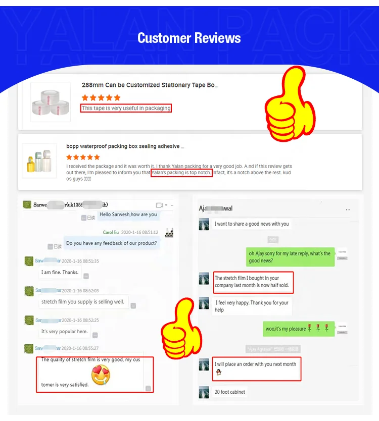 Waterproof Stretch Film Jumbo Roll Single-Sided Acrylic Adhesive PE Material for Machine Use in Carton Sealing