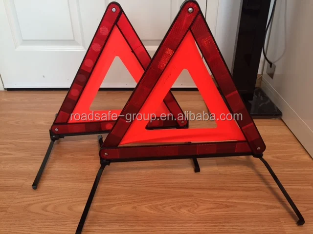 Road Warning triangle for Car emergency hazard safety reflective caution warning triangle sign reflector for vehicles