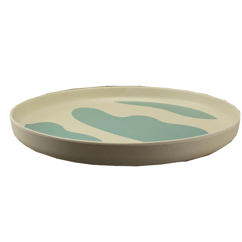 oem logo free sample oem chinacooling children tableware dishes eco bamboo fiber plate