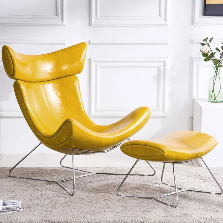 2023 Luxury Single Seat Living Room Sofa Accent Chair Velvet Swivel Lounge Chair With Footstool