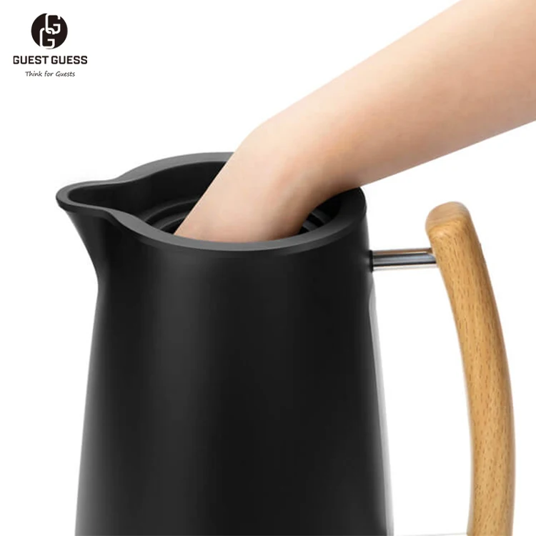 Guest Guess Brand High Quality Black Color 1.7 Litre Hotel Apartment Use Electric Hot Water Kettle With Temperature Control