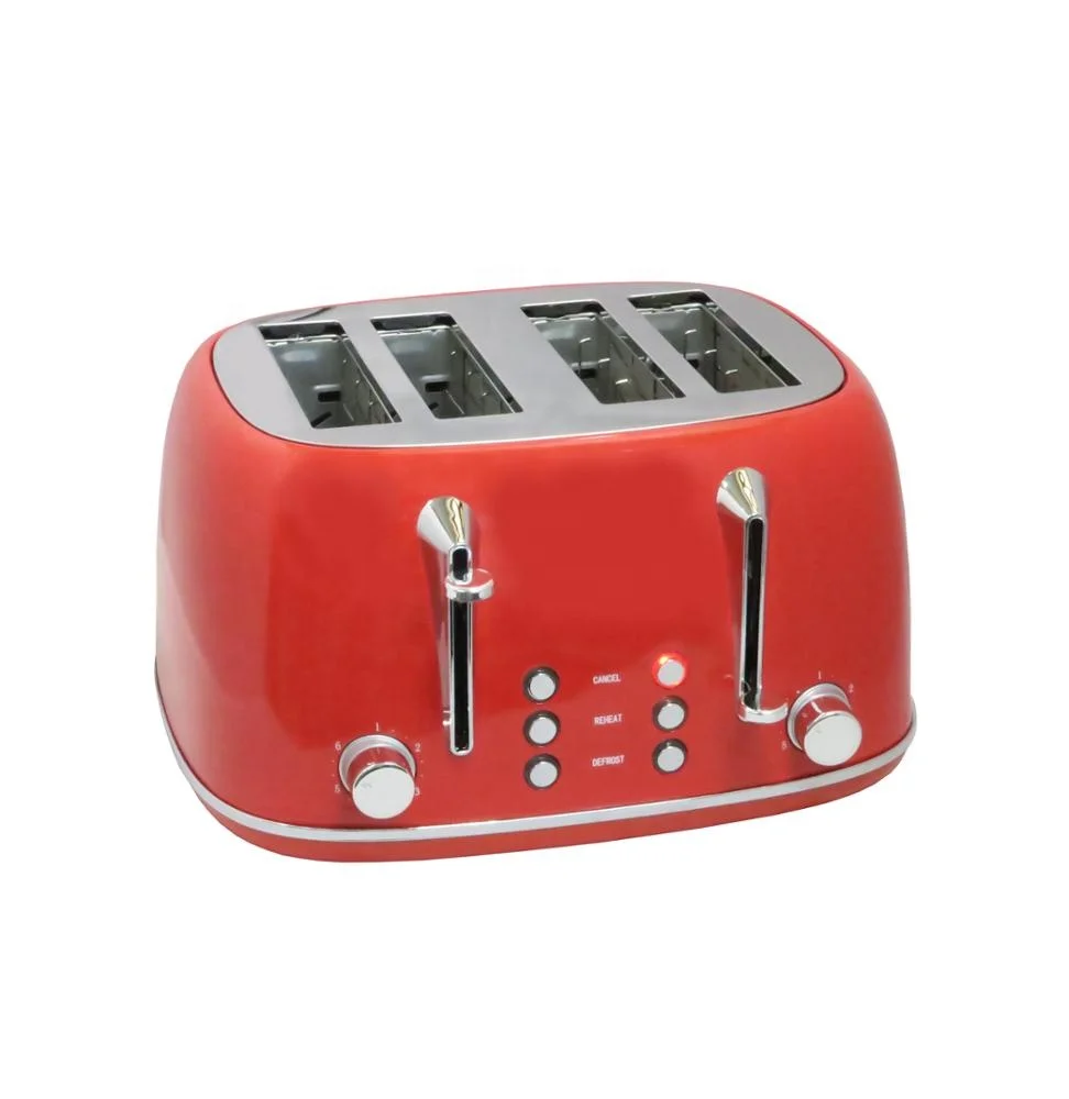 New Best Selling Stainless Steel Colored Smart Toaster, Kitchen Appliance Bread Toaster, Commercial Electric 4 Slice Toaster