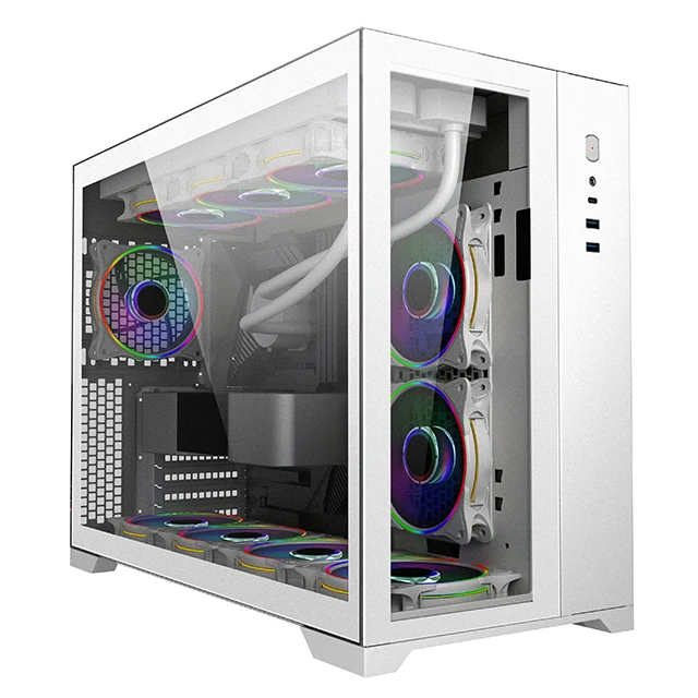 Корпус для ПК из закаленного стекла игровой корпус компьютера ATX full tower gamer с RGB