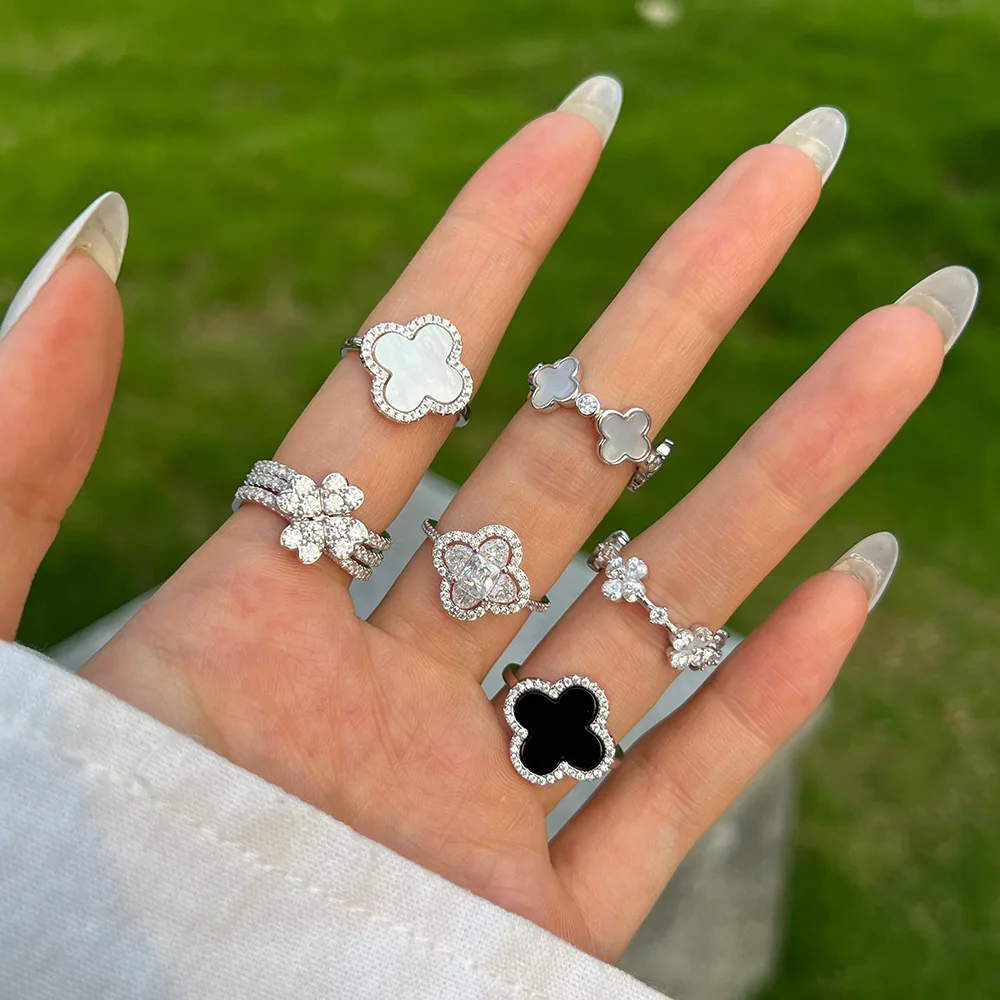 Женское кольцо из серебра 925 пробы в японском и корейском