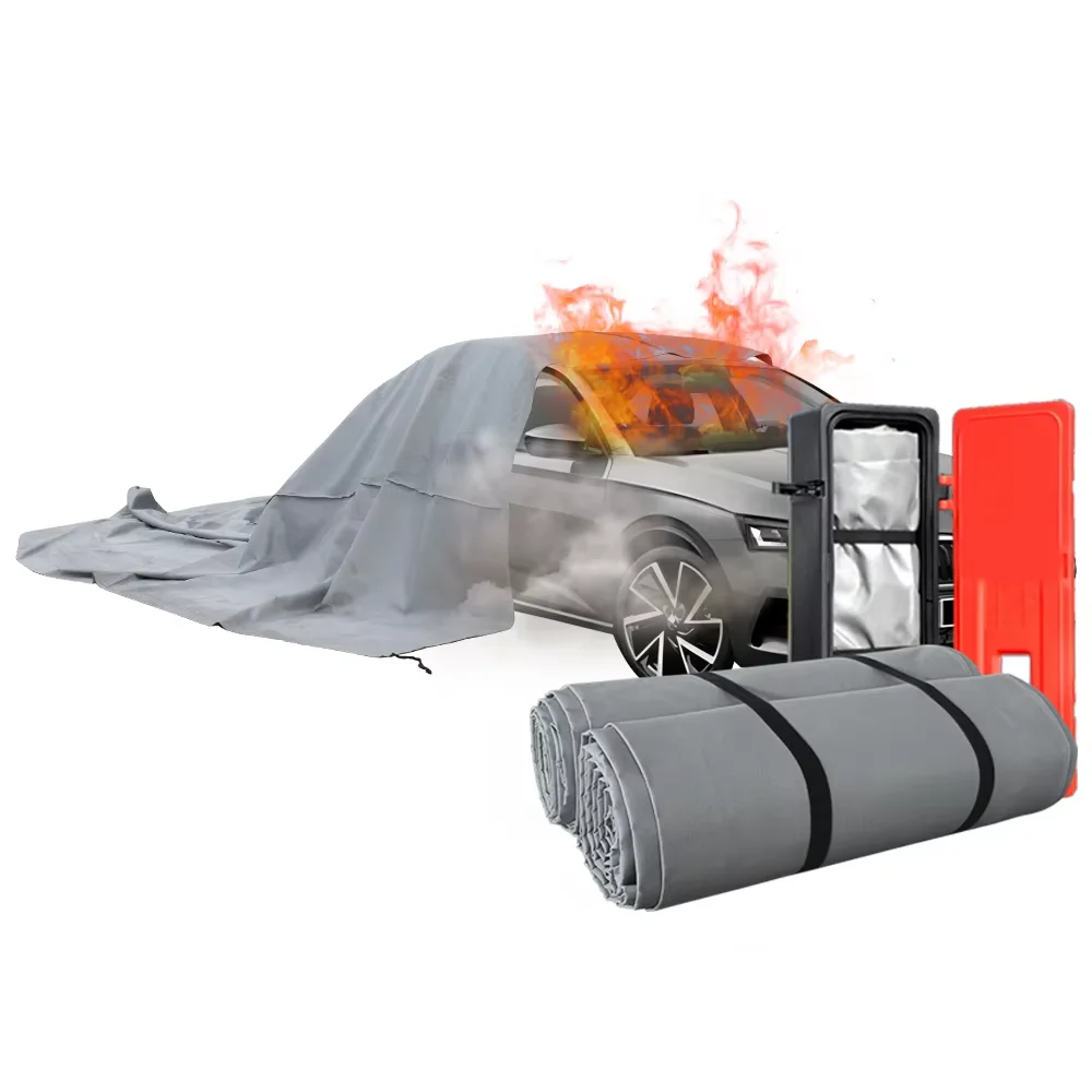 Custom logo 20ft x 26ft vehicle fire safety cover Car fire blanket for extinguisher battery fires