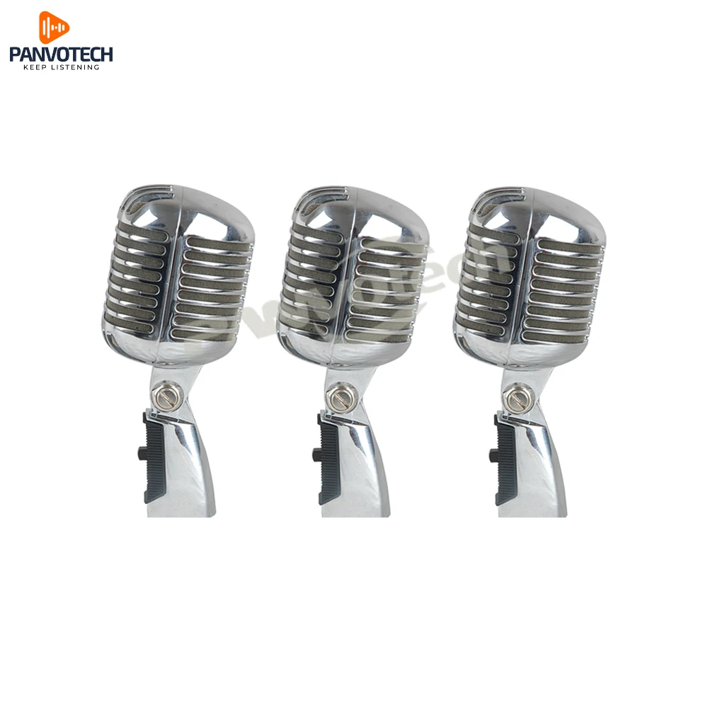Panvotech hot product wholesale plated die casting ktv mic vintage karaoke microphone for party
