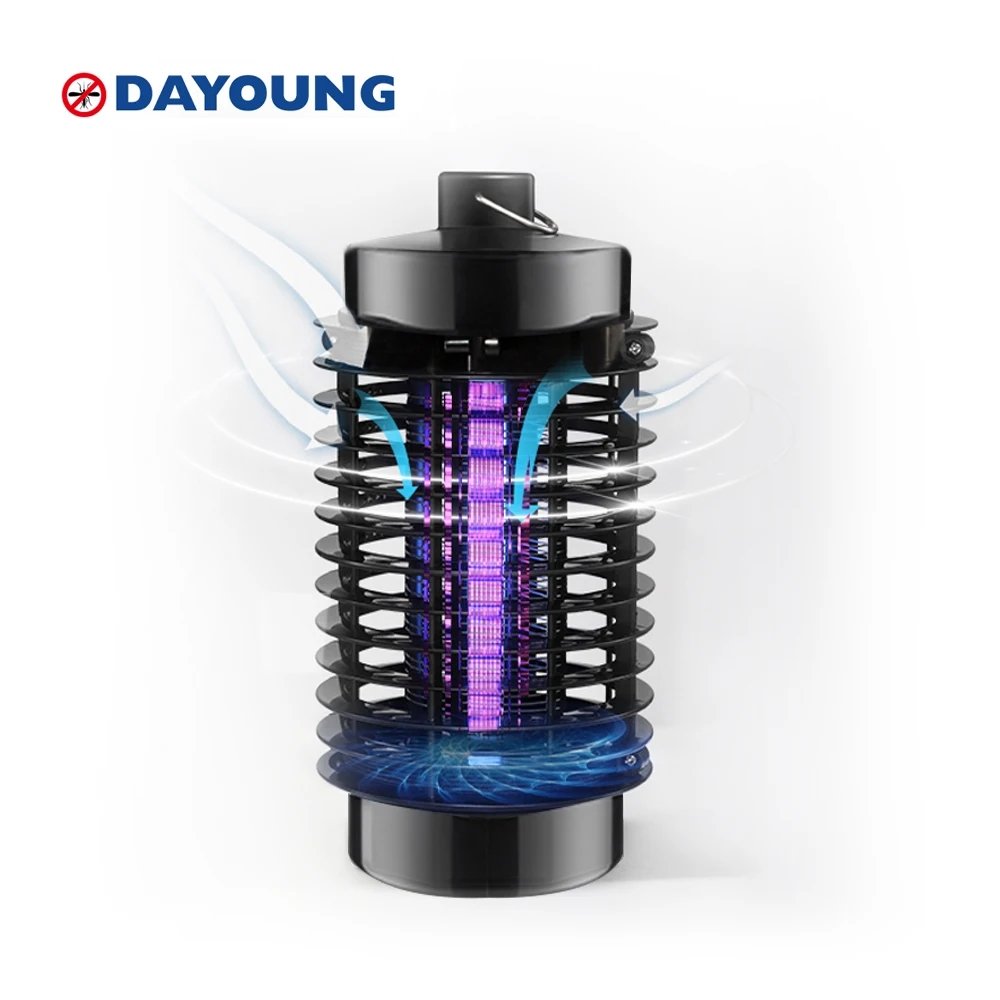 Black color EU market ABS 8pcs UV LED 120V/220V 1.5M VDE plug CE approved Dining Room use Mosquito Killer Lamp