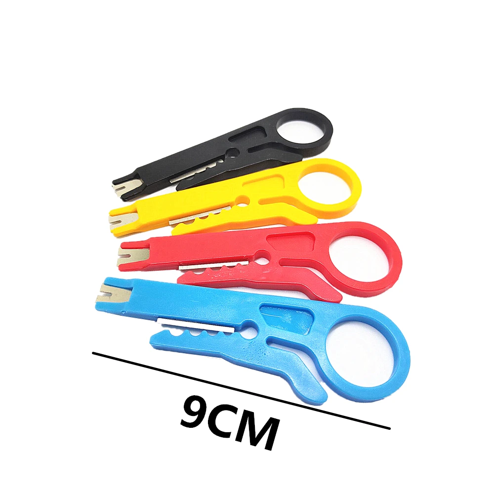 Mini Yellow Portable Wire Stripper Network Insert Crimping Tool Cat5e Cat6 Cable Stripping Wire Cutter Multi Tools