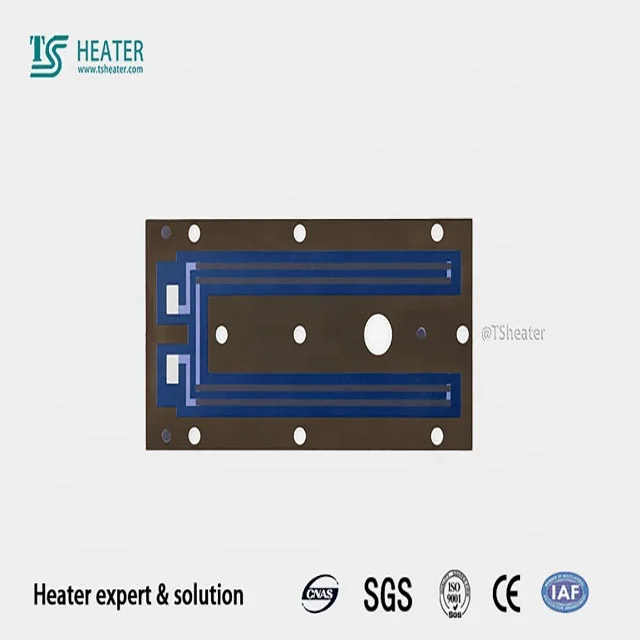 Fast thick film  heater circuit heating thermal resistors thick film heater