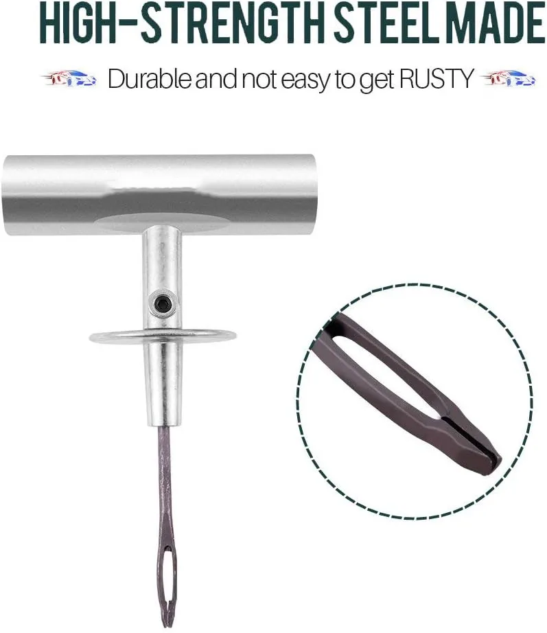 Universal Tire Repair Kit, Heavy Duty 24 Pcs Emergency Tire Plug Kit, for car Motorcycle,Truck, ARB,ATV,Tractor,RV,SUV,Trailer