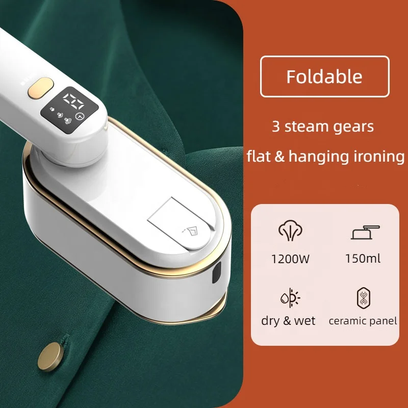 Portable Compact Travel Size Mini Steamer,180 degree Foldable Small Iron for Clothes,Handheld Steamer Dry and Wet Ironing