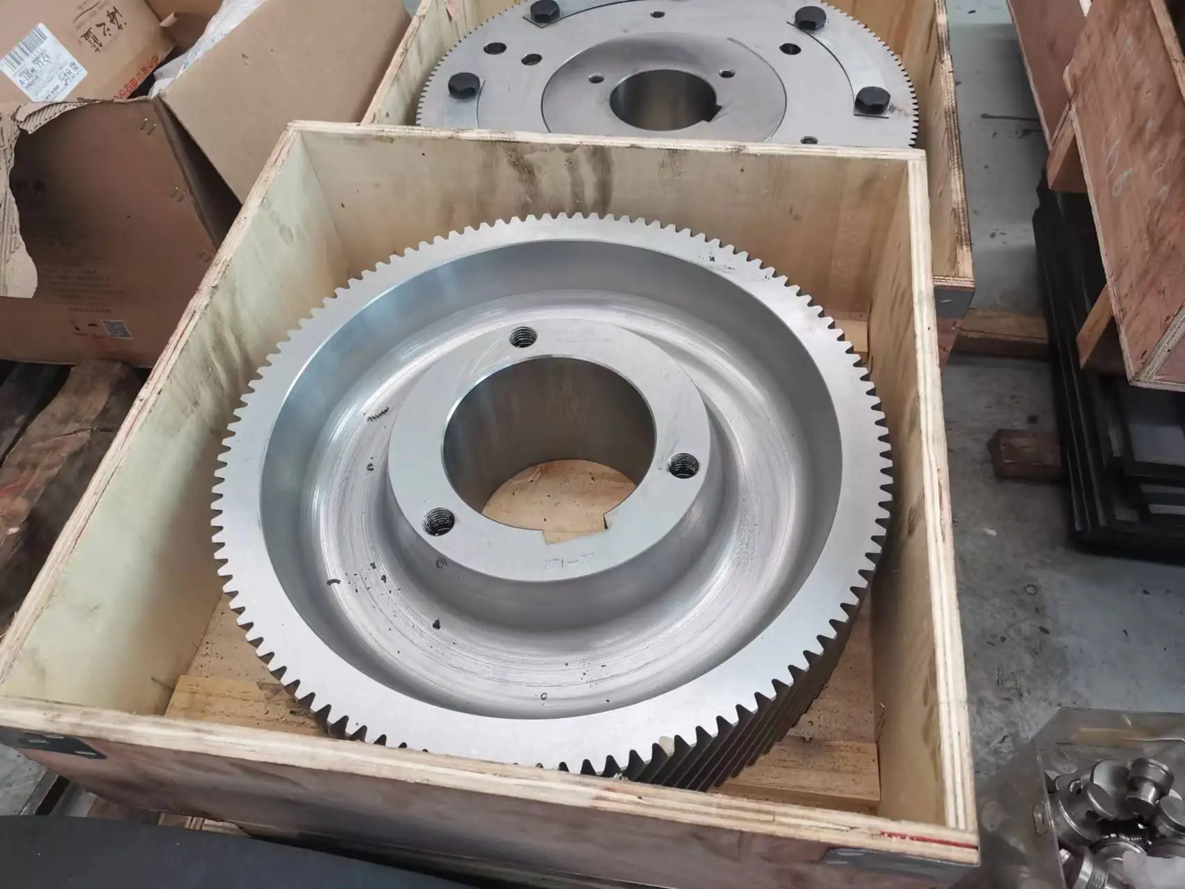 customized large gear shaft cnc cast iron gears turbine
