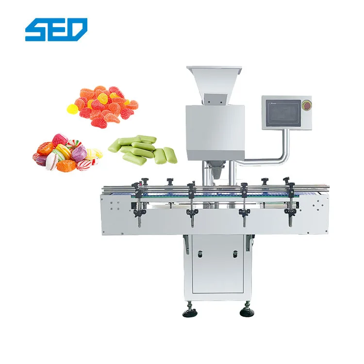 Fully Automatic 8 Channel Capsule Gummy Bear Candy Salt Tablet Counting Packing Machine