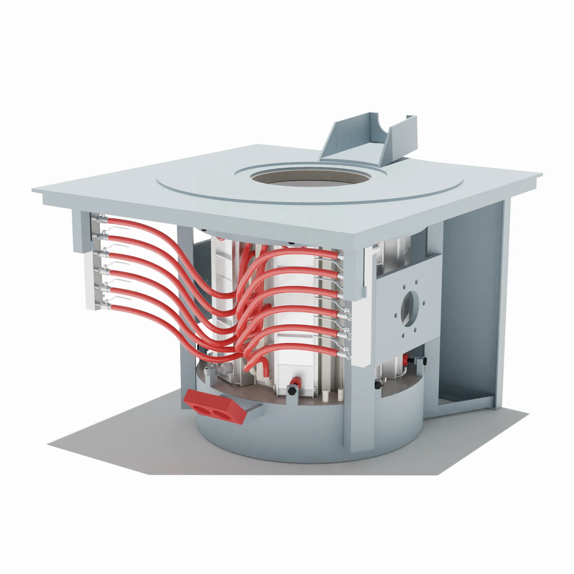 Manufacturer online factory online 2.5T steel medium frequency induction melting furnace 1600KW electric cabinet complete set