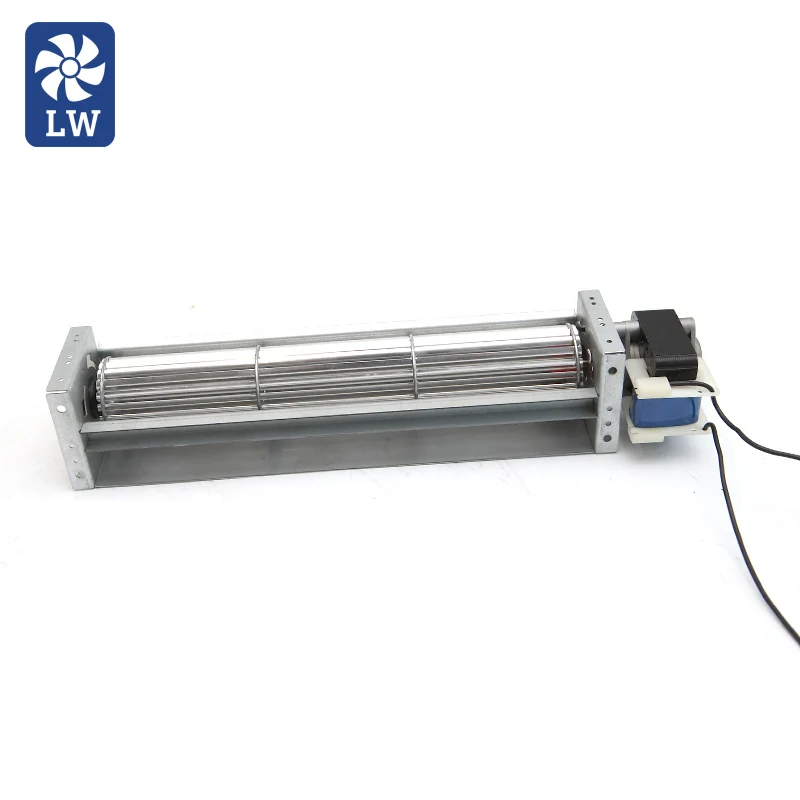 Low noise 12v 24v silent cross-flow fan blower with PWM O- 10V Speed control and PTC heater