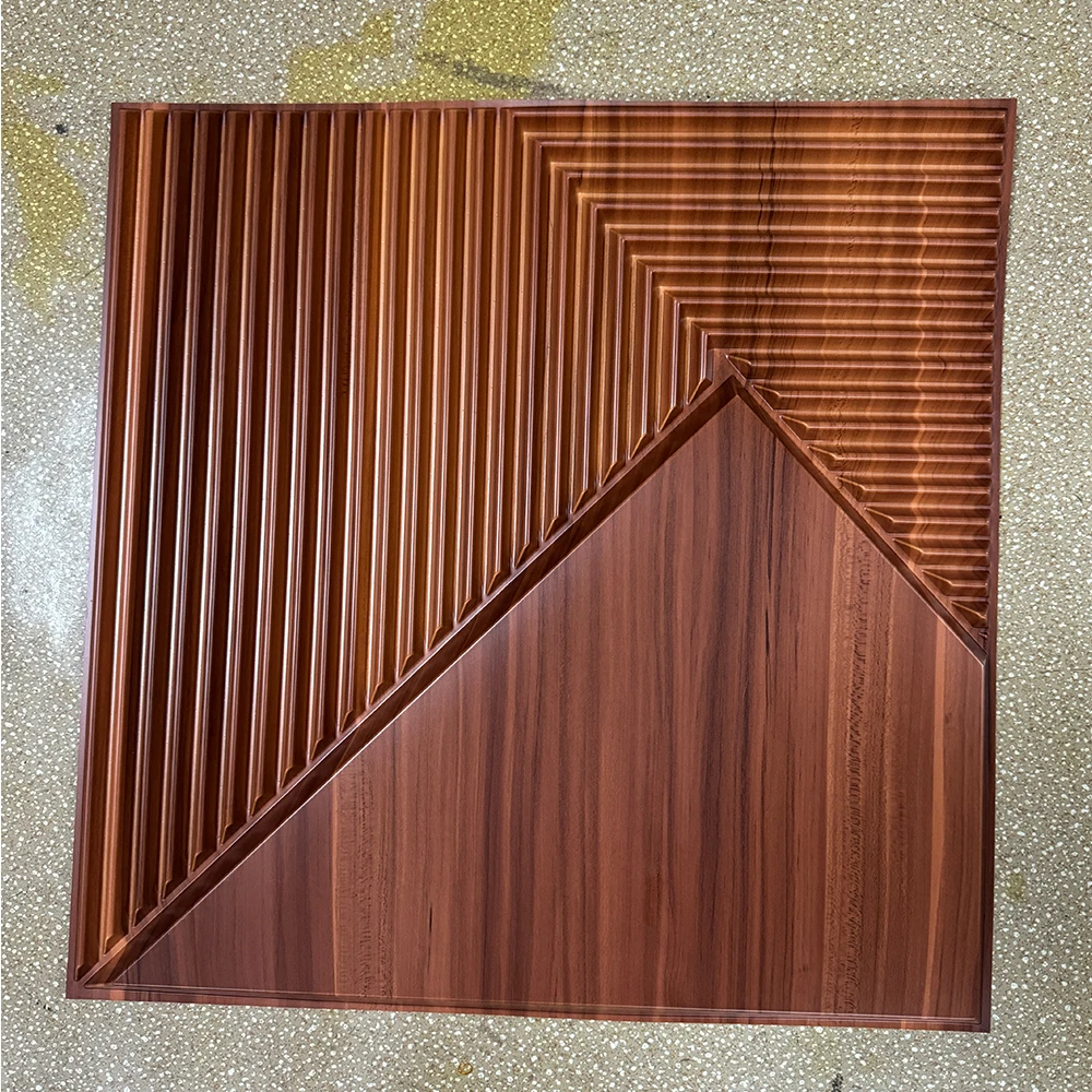 Hot Selling laminated black wood grain waterproof durable House decorative 3D interior wall panel pvc wallpaper