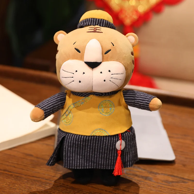 Chinese New Year gift Chinese Zodiac Year of the Tiger 30 cm baby plush toy tiger cartoon plush doll toy children gift material