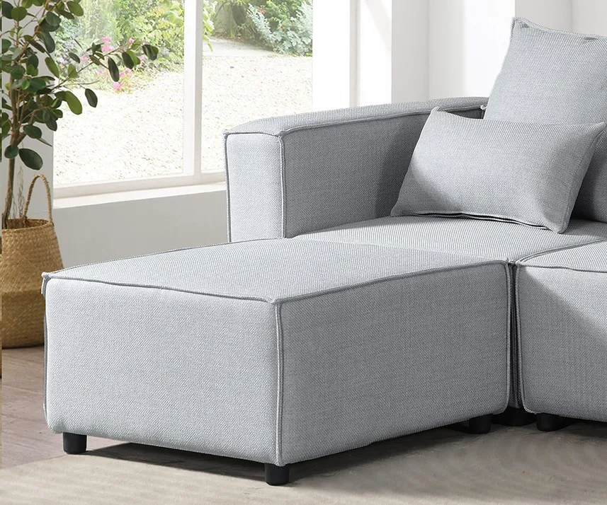 Small Sectional Couch 3 Seater Fabric L Shaped Corner Sofa Convertible Sofa Bed Modern Frame Sofa Living Room Furniture