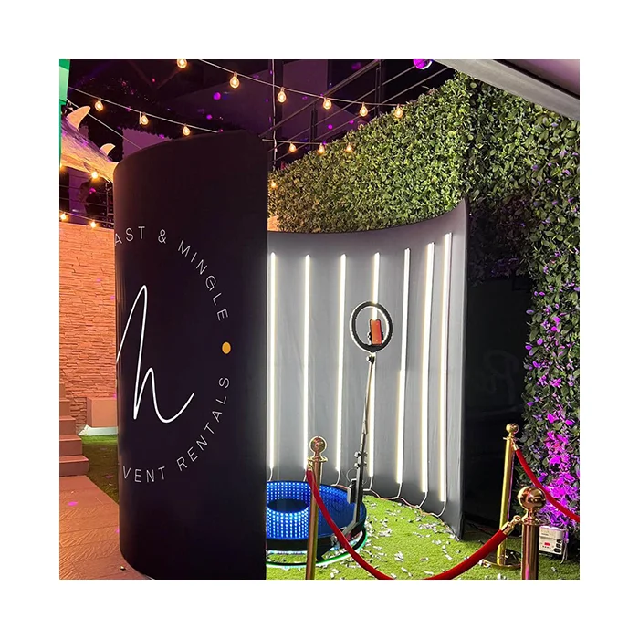 Новый стиль 360 градусов видео камера светодиодные огни Vogue стенд корпус фото стенд фон для вечеринки мероприятия