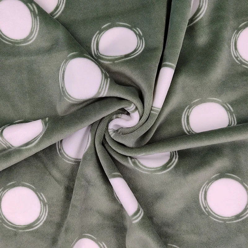 Super Soft Spandex Stretch Velvet Fleece Fabric One Side Brush Printed Fabric for Winter Garments