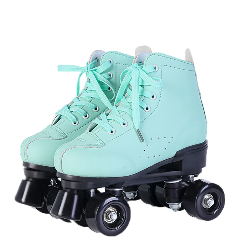 
Factory wholesale classic high top double row leather skates, support customization, suitable for both men and women 